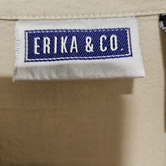 Vintage - Erika & Co. Cotton Denim Lt. Tan Zip Up Jacket - NWOT - Size XL - Picture 8 of 9